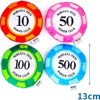 Hračka pro psa Plyšová hračka Nobleza - Žeton na poker Barva: Růžová