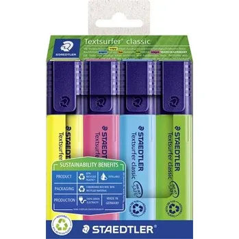 Zvýrazňovač Zakreślacz Textsurfer Classic eco 4 kol. STAEDTLER Kolektiv autorů