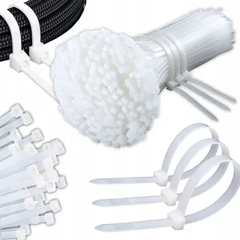 Stahovací páska Stahovací Pásky Silné kabelové upínací pásky 3,6 x 100 mm 100 ks Páska Bílá