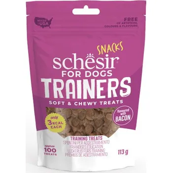 Pamlsek pro psa Schesir Dog Trainers - slaninové pamlsky 113g