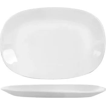 Skleněný talíř na servírování / mísa na občerstvení Altom Design White Harmony bílý 23 cm