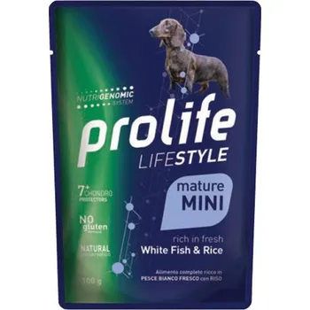 Krmivo pro psa Zoodiaco Prolife Dog Lifestyle Mature Mini - Bílé druhy ryb s rýží 100g