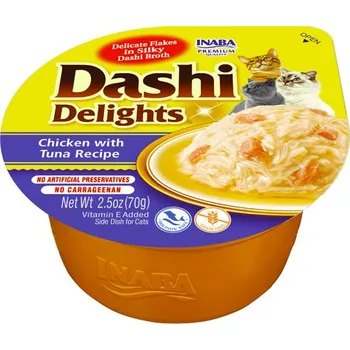 Krmivo pro kočku Inaba Dashi Delights Cat - Kuře s tuňákem 6x70g