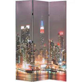 Paraván Skládací paraván, 120 x 170 cm, motiv New York v noci