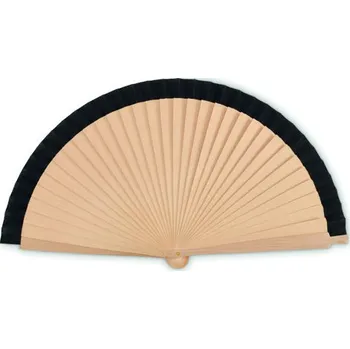Dřevěný vějíř Woodfan - Černá