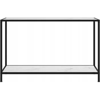 Konferenční stolek Konzolový stolek, bílý, 120x35x75 cm, tvrzené sklo