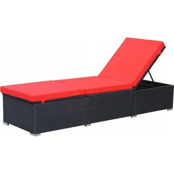 Zahradní lehátko VidaXL černé plast Lehátko