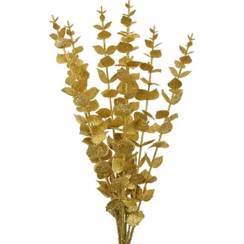 umělá květina Umělý květ / dekorační větvička s listy zlata – 46 cm