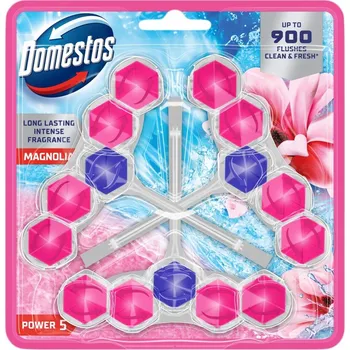 WC čistič Přívěsek na toaletu Domestos Power 5 WC kostky Magnolie 3 x 50 g