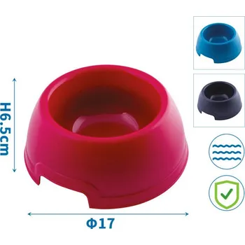 Miska pro psa Plastová protiskluzová miska Nobleza S 17 cm Barva: Černá