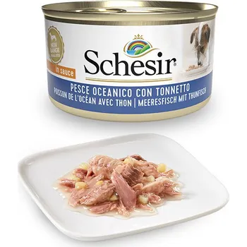 Krmivo pro psa Schesir Dog Adult Petit Cousine - Oceánské ryby a tuňák 85g