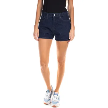Dámské kraťasy Pepe Jeans Dámské kraťasy A-LINE SHORT HW Barva: denim (odpovídá obrázku), Velikost: W26