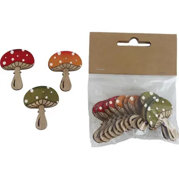 Dekorace houby, 12 ks D6374