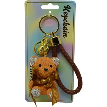 Doplněk pro panenku Keychain Přívěsek na klíče - Hnědý medvídek