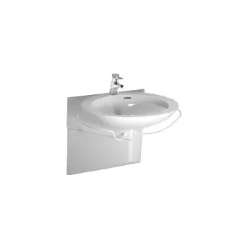 umyvadlo Design by F.A. Porsche 1154.1 s otvorem, vlnolamem a držákem na ručník 69/65 cm, bílé