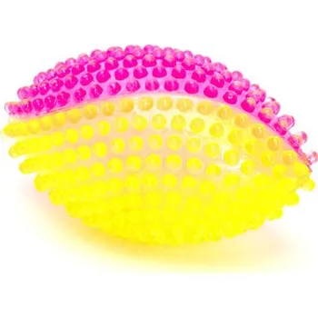 Hračka pro psa LED masážní svítící míč RUGBY pro psa Nobleza 13 cm Barva: Růžová