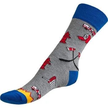 Ponožky Hasiči - 39-42 Modrá,Šedá,Červená