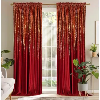 Závěs Fliying Sametový závěs Kamila 140x250 cm, vínový/zlatý(cena za 1 kus)