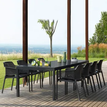 Zahradní nábytek Rozkládací zahradní stůl Rio Antracite 85 x 140 / 210 x 76 cm NARDI