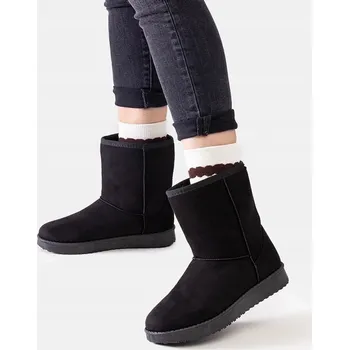 Dívčí sněhule Černé zateplené klasické sněhule Libero velikost 37