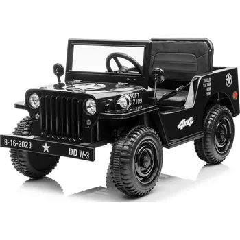 Dětské elektrovozidlo Dětský elektrický vojenský jeep willys SMALL 4x4 černý