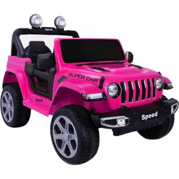 Dětské elektrovozidlo Elektrické autíčko Jeep Wrangler Rubicun lakované růžové