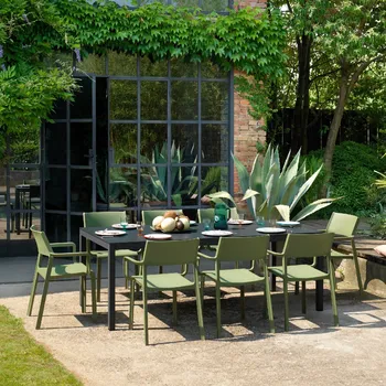 Zahradní stůl Rozkládací zahradní stůl Rio Antracite 100 x 210/280 x 76 cm NARDI