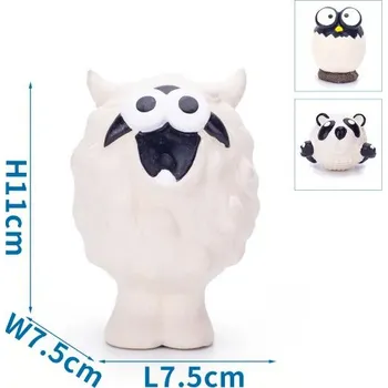 Hračka pro psa Latexová zvířátka Nobleza pro psa - ovce, ptáček, panda 11 cm Barva: Bílá