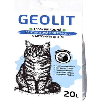 Podestýlka pro kočku Ani - pet GEOLIT bentonitová podestýlka extra Active Carbon - aktivní uhlí 20l