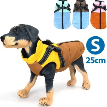 Obleček pro psa Reflexní bunda Double s postrojem pro psa Nobleza S 25 cm Barva: Hnědá