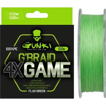 Gunki Pletená Šňůra G Braid 4X Game 150 m - 0,20 mm 11,36 kg