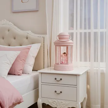 Lampa Lucerna led světlo hrající Melodii s třpitky Víla medvídek 19cm