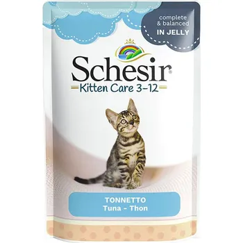 Krmivo pro kočku Schesir Cat Kitten kapsička - Tuňák 85g
