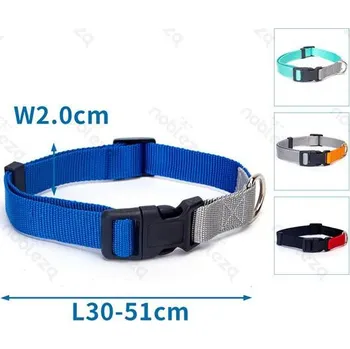 Obojek pro psa Obojek Nobleza dvoubarevný M (š.2,0 cm x d.35-50 cm) Barva: Černá
