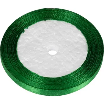 Stuha Bellatex Stuha saténová 6 mm/ 22,5 m Zelená