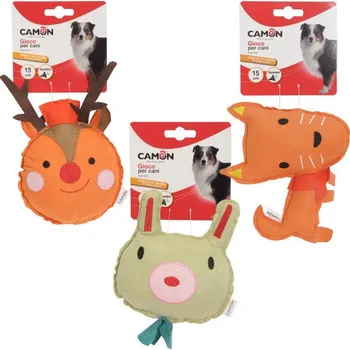 Hračka pro psa Plyšová hračka Camon pro psa - zvířátko s neoprenem 15 cm Barva: Oranžová