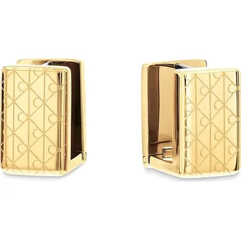 Šperk Calvin Klein Pozlacené obdélníkové náušnice Iconic 35000890 + 2 měsíce na vrácení zboží