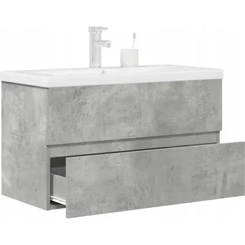 Koupelnový nábytek 2-dílná sada koupelnového nábytku, šedá barva betonu