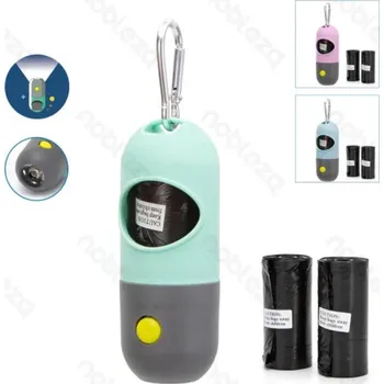 sáček na exkrement Zásobník na exkrementy Nobleza s LED baterkou Barva: Tyrkysová