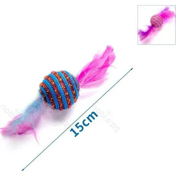 Hračka pro kočku Hračka pro kočku Nobleza - 2 kuličky s peříčkem