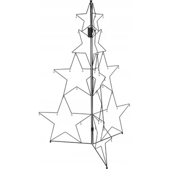 Obraz VÁNOČNÍ DEKORACE KOVOVÁ ČERNÁ MINIMALISTICKÁ TVAR STROMEČKU 87X110