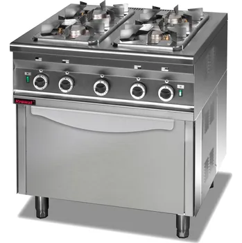 Sporák KROMET Plynový sporák 4-hořák s plynovou troubou | KROMET, 000.KG-4S/PG-2