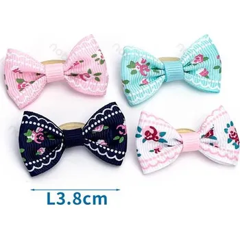 Kosmetika pro psa Mašličky do srsti pro fenky Nobleza - květinový vzor Barva: Tyrkysová