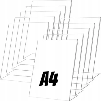 10 KS Stojan na menu A4 Akrylový informační stojan A4 Vertikální oboustranný