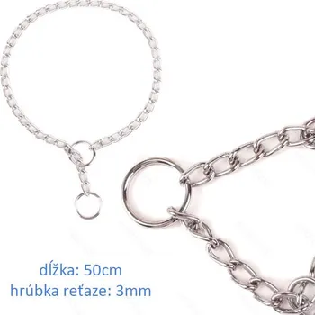 Obojek pro psa Stahovací řetízkový obojek Nobleza 50 cm
