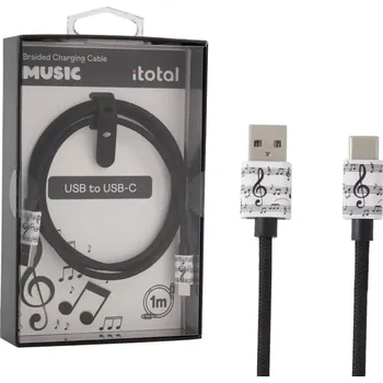 Datový kabel USB‑C nabíjecí kabel s hudebním motivem