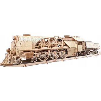 3D puzzle Ugears 3D Puzzle Lokomotiva V-Express 53 8 dílů