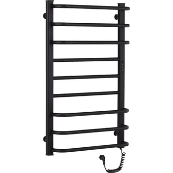 Radiátor CERANO - Elektrický sušák ručníků Ricardo, s displejem - 158 W -černá matná - 860x550 mm