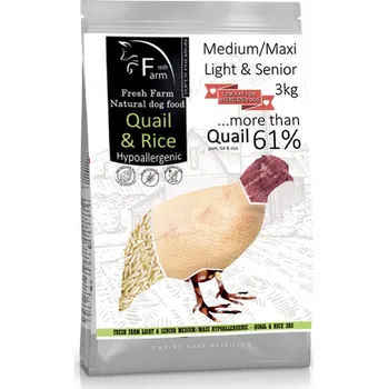 Krmivo pro psa Ani - pet Fresh Farm Light&Senior Medium&Maxi - Quail & Rice 3kg