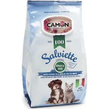 Kosmetika pro psa Vlhčené utierky na zvieratá Camon s vôňou romantiky 100ks